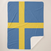 Zweedse vlag sherpa deken (Voorkant)