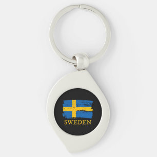 Zweedse vlag sleutelhanger