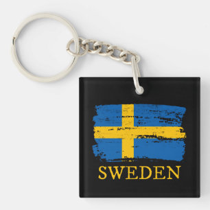 Zweedse vlag sleutelhanger