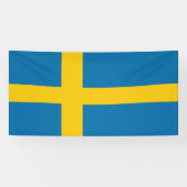 Zweedse vlag spandoek (Horizontaal)