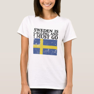 Zweedse vlag t-shirt