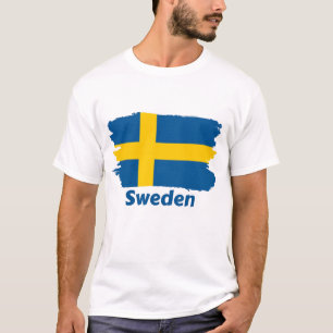 Zweedse vlag t-shirt