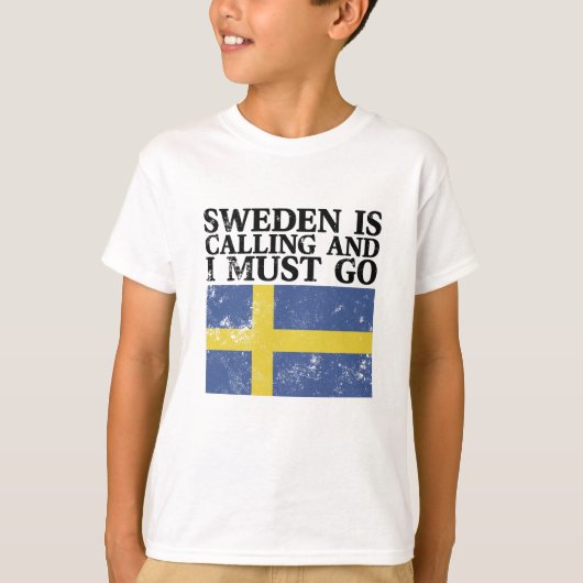 Zweedse vlag t-shirt (Voorkant)
