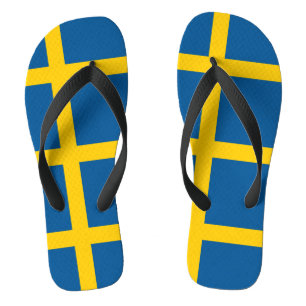 Zweedse vlag teenslippers