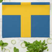 Zweedse vlag theedoek (Gevouwen)