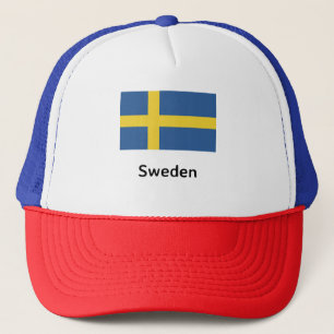 Zweedse vlag trucker pet