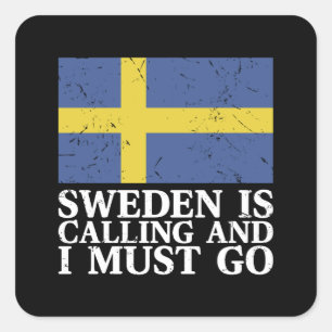 Zweedse vlag vierkante sticker