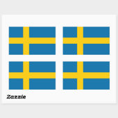 Zweedse vlag, Vlag van Zweden Rechthoekige Sticker (Vel)