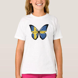 Zweedse vlag voor vlinders t-shirt