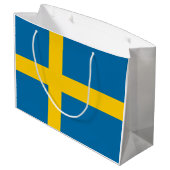 Zweedse vlag (Zweden) Gemiddelde Gift Bag Groot Cadeauzakje (Achterkant Gekanteld)