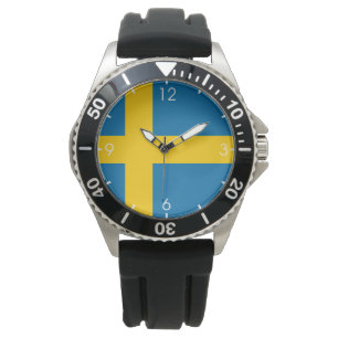 Zweedse vlag (Zweden) Horloge