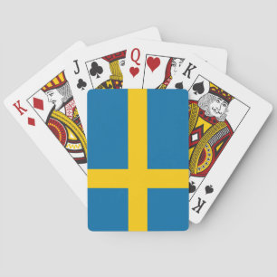 Zweedse vlag (Zweden) Pokerkaarten