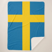 Zweedse vlag (Zweden) Sherpa Deken (Voorkant)