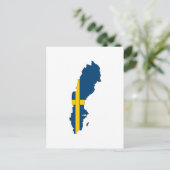 Zweedse vlaggenkaart briefkaart (Staand voorkant)