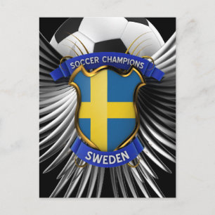 Zweedse voetbalkampioenen briefkaart