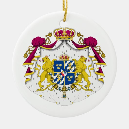 Zweedse wapenschild keramisch ornament (Voorkant)