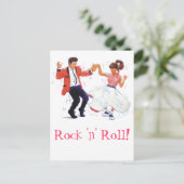 zweefdanser met poodle rok en zadelschoenen briefkaart (Staand voorkant)