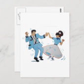 zweefdanser met poodle rok en zadelschoenen briefkaart (Voorkant / Achterkant)