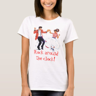 zweefdanser met poodle rok en zadelschoenen t-shirt