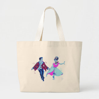 zweefdanserroze poodle zadelrokken grote tote bag