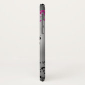 ZWEEFSELS, BERRIES DAMASK MONOGRAM roze, wit zwart Case-Mate iPhone Case (Achterkant/links)