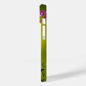 ZWEEFSELS, BERRIES DAMASK MONOGRAM roze zwart geel Case-Mate iPhone Case (Achterkant / Links)