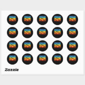 Zweefvliegende zweefvliegtuigpiloot ronde sticker (Vel)