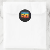 Zweefvliegende zweefvliegtuigpiloot ronde sticker (Tas)