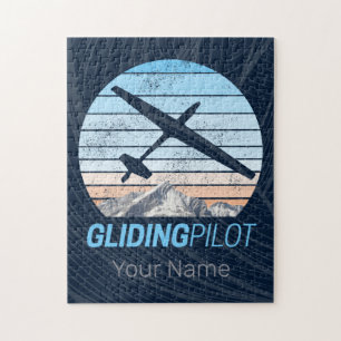 Zweefvlieger Aviator Sunset-vliegtuig Legpuzzel