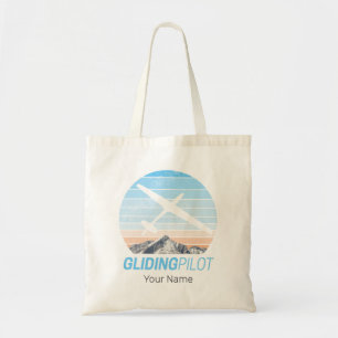 Zweefvlieger Aviator Sunset-vliegtuig Tote Bag