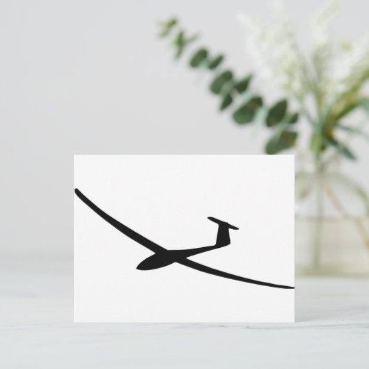 zweefvliegtuig briefkaart (Staand voorkant)