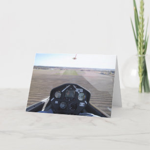 Zweefvliegtuig op definitieve benadering kaart