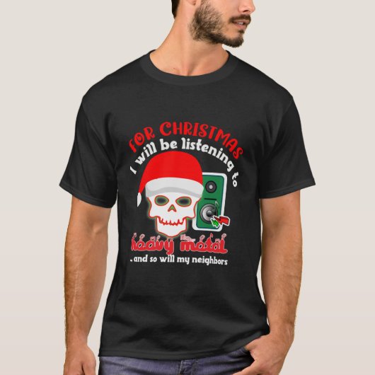 ZWEEKZWEEK VAN METAAL CHRISTMAS T-SHIRT (Voorkant)