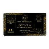 ZweepAgate Black Gold Face Hair Serum Label (Voorkant)