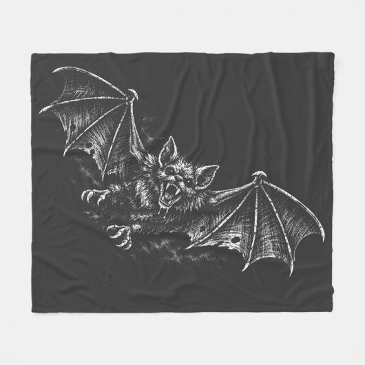 Zweepvleermuis - door BurnsInHell Fleece Deken (Voorkant (Horizontaal))