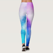 Zweet is vet huilen blauw en paarse motivatie leggings (Achterkant)