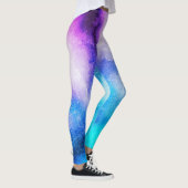 Zweet is vet huilen blauw en paarse motivatie leggings (Rechts)