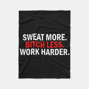 Zweet meer minder werk harder gewichtheffen verjaa fleece deken
