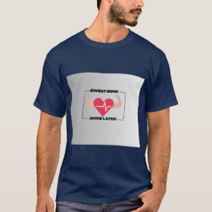 Zweet Nu Glans Later Motiverend Fitness Gym Des T-shirt