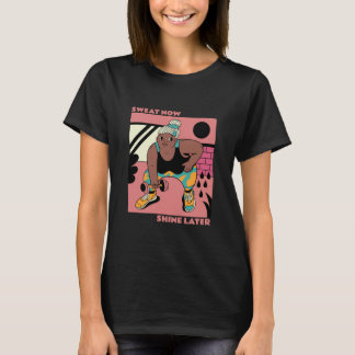Zweet nu, straks glans t-shirt
