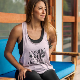 Zweet uit slechte beslissingen Funny fitness citaa Tanktop