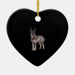 zweet van de grote schnauzer reinherder - kersthon keramisch ornament