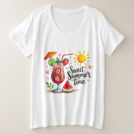 Zweet Zomer Grote Maat T-shirt