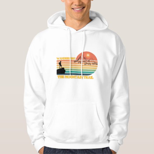 Zweetkap Retro Vintage "Wanderlust Hoodie (Voorkant)