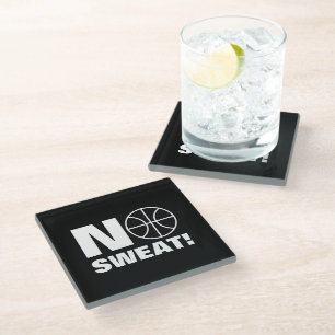 Zweetloze sport coaster cadeau voor basketballer glazen onderzetter