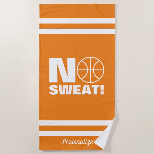 Zweetvrije basketbal strandhanddoek voor zomer strandlaken (Voorkant)