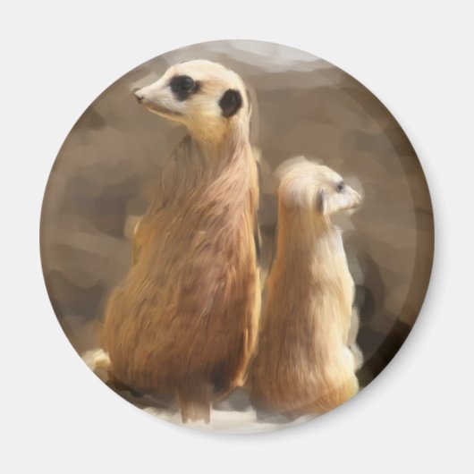 Zwei Erdmaennchen Magneet (Voorkant)