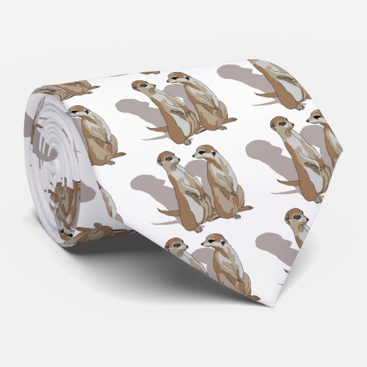 zwei Erdmännchen mit Schatten Stropdas (Opgerold)