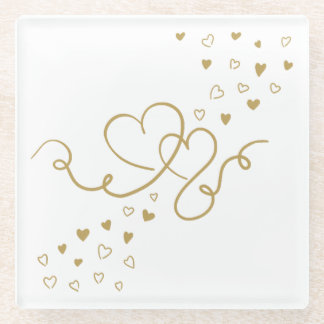 Zwei Herzen Glazen Onderzetter