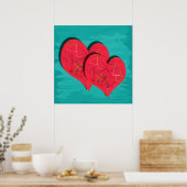 Zwei Herzen Poster (Keuken)